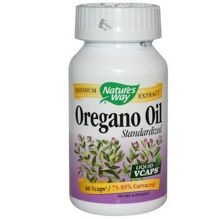 Nature's Way, Oregano Oil, Standardized, 60 Vcaps