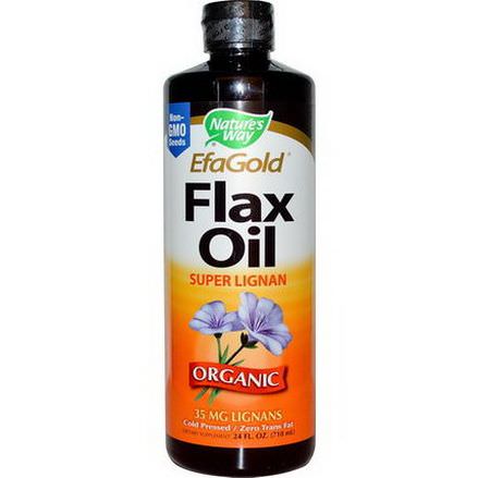 Nature's Way, Organic, EFAGold, Flax Oil, Super Lignan 710ml