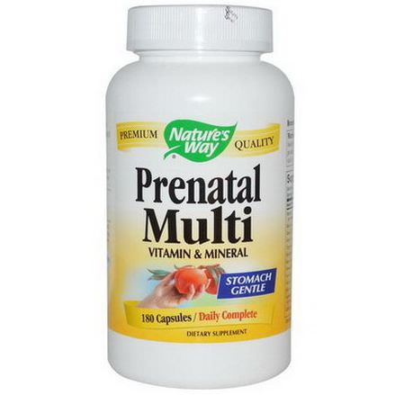 Nature's Way, Prenatal Multi, Vitamin&Mineral, 180 Capsules
