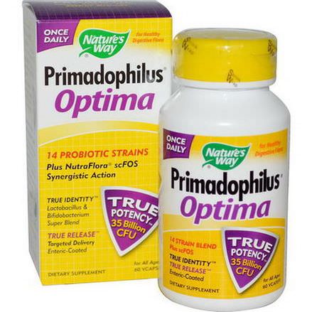 Nature's Way, Primadophilus Optima, For All Ages, 60 Vcaps