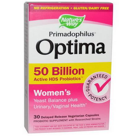 Nature's Way, Primadophilus Optima, Women's, 50 Billion, 30 Delayed Release Veggie Caps