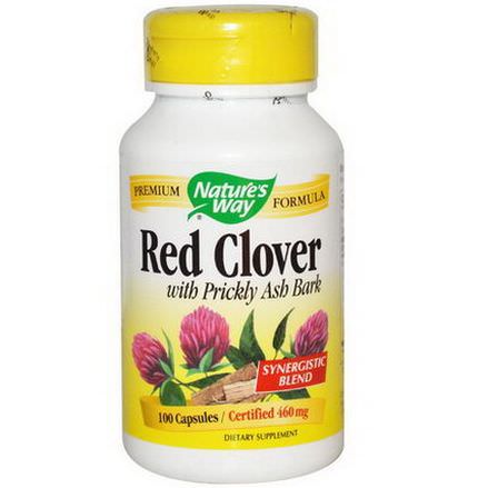 Nature's Way, Red Clover with Prickly Ash Bark, 460mg, 100 Capsules