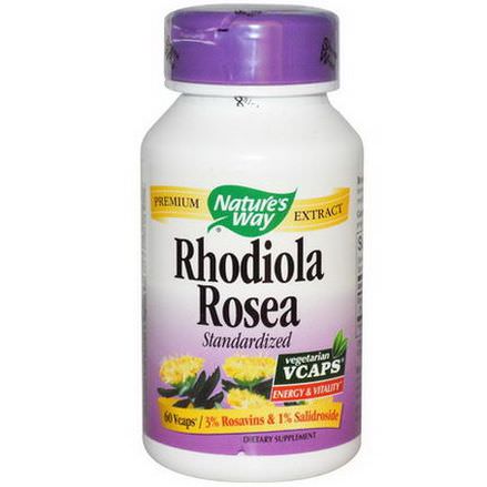 Nature's Way, Rhodiola Rosea, Standardized, 60 Vcaps