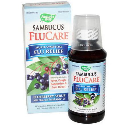 Nature's Way, Sambucus FluCare, Multi-Symptom Flu Relief, Elderberry Syrup 120ml