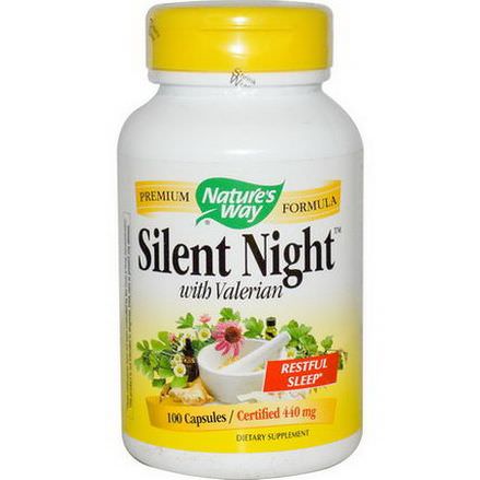 Nature's Way, Silent Night with Valerian, 440mg, 100 Capsules