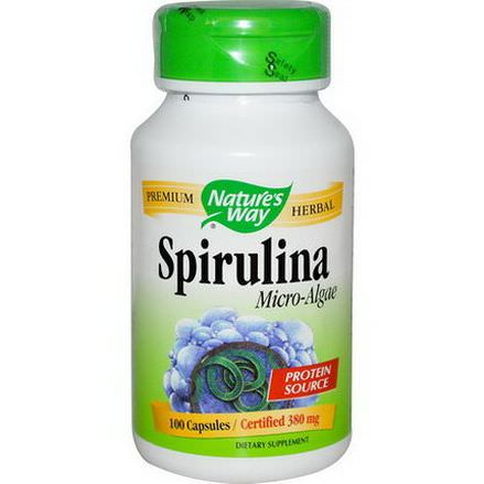 Nature's Way, Spirulina Micro-Algae, 380mg, 100 Capsules