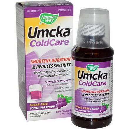 Nature's Way, Umcka ColdCare, Soothing Syrup, Sugar Free, Grape Flavor 120ml