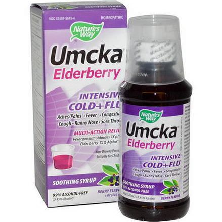 Nature's Way, Umcka Elderberry, Intensive Cold+Flu, Berry Flavor 120ml