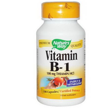 Nature's Way, Vitamin B-1, 100mg Thiamin HCl, 100 Capsules