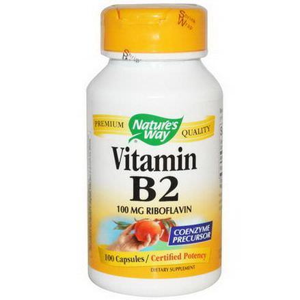 Nature's Way, Vitamin B2, 100mg, 100 Capsules