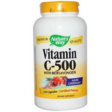 Nature's Way, Vitamin C-500, with Bioflavonoids, 250 Capsules