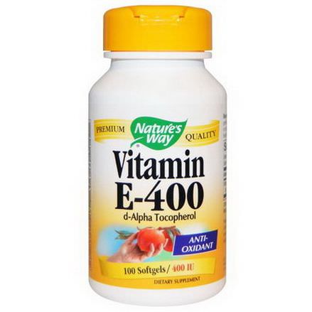 Nature's Way, Vitamin E-400, 400 IU, 100 Softgels