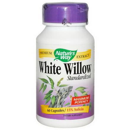 Nature's Way, White Willow, Standardized, 60 Capsules