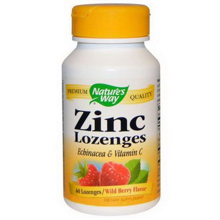 Nature's Way, Zinc Lozenges, Wild Berry Flavor, 60 Lozenges