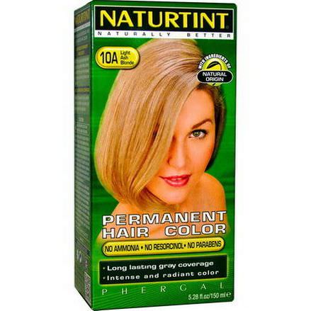Naturtint, Permanent Hair Color, 10A Light Ash Blonde 170ml