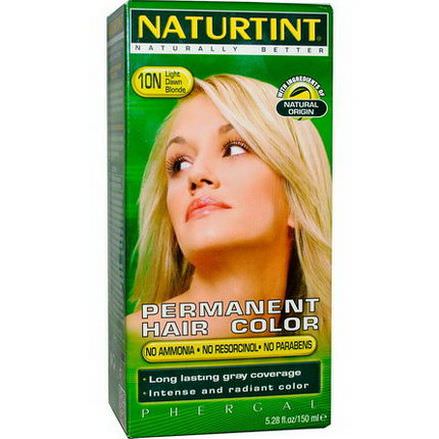 Naturtint, Permanent Hair Color, 10N Light Dawn Blonde 150ml