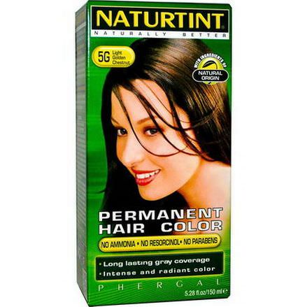 Naturtint, Permanent Hair Color, 5G Light Golden Chestnut 150ml