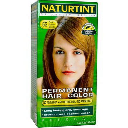 Naturtint, Permanent Hair Color, 6G Dark Golden Blonde 150ml