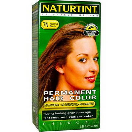 Naturtint, Permanent Hair Color, 7N Hazelnut Blonde 150ml