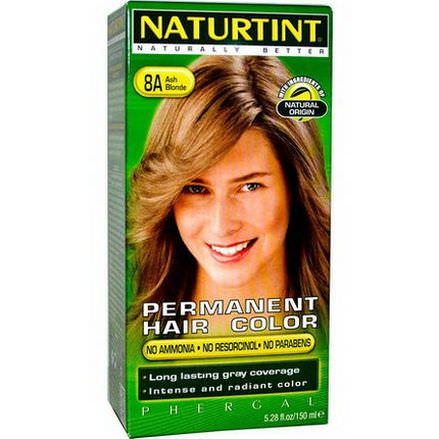 Naturtint, Permanent Hair Color, 8A Ash Blonde 150ml