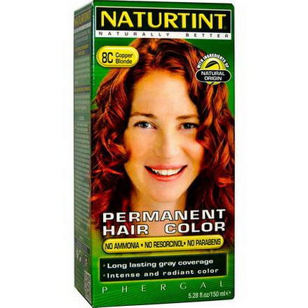 Naturtint, Permanent Hair Color, 8C Copper Blonde 150ml