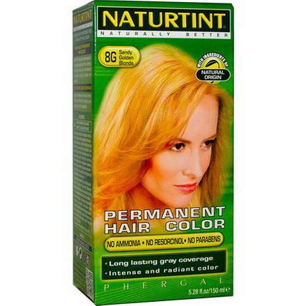 Naturtint, Permanent Hair Color, 8G Sandy Golden Blonde 150ml