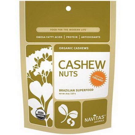Navitas Naturals, Organic, Cashew Nuts 227g