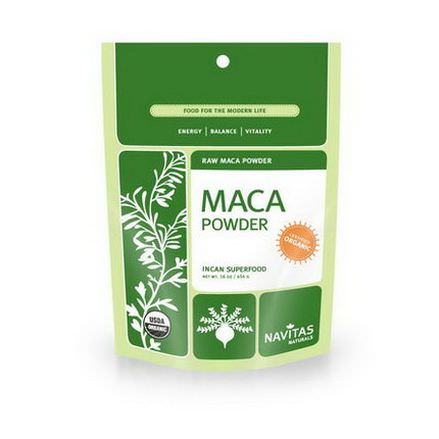 Navitas Naturals, Organic, Maca Powder, Raw 454g
