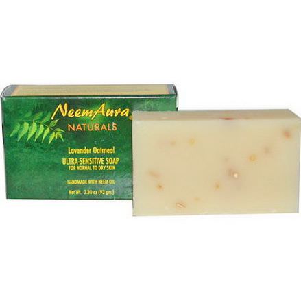 Neemaura Naturals Inc, Ultra-Sensitive Soap, Lavender Oatmeal 93g