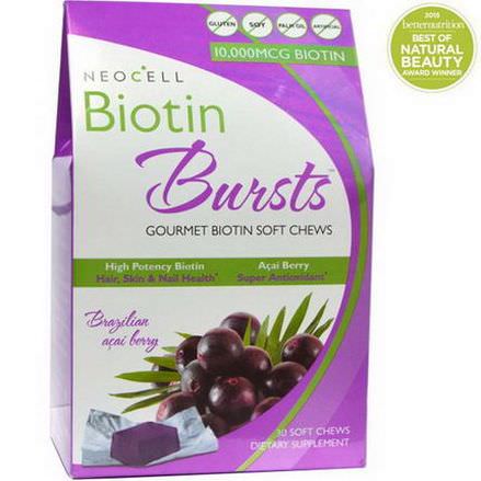 Neocell, Biotin Bursts, Brazilian Acai Berry, 30 Soft Chews