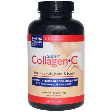 Neocell, Super Collagen C, Type 1&3, 6,000mg, 250 Tablets