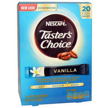 Nescafe, Taster's Choice, Instant Coffee Beverage, Vanilla, 20 Packets 2g Each