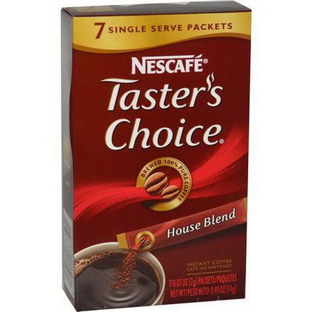 Nescafe, Taster's Choice, Instant Coffee, House Blend, 7 Packets 2g Each