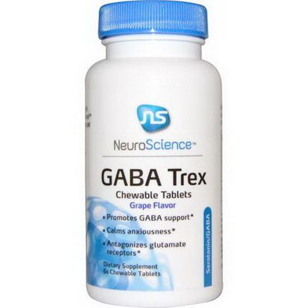 NeuroScience, Inc. GABA Trex, Grape Flavor, 60 Chewable Tablets