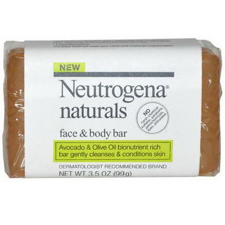 Neutrogena Naturals, Face&Body Bar, Fragrance Free 99g
