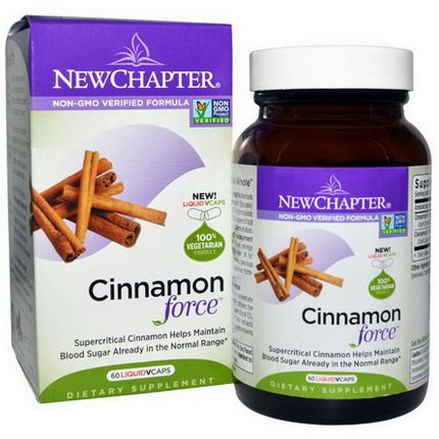 New Chapter, Cinnamon Force, 60 Liquid Vcaps
