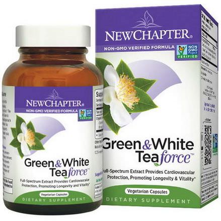 New Chapter, Green&White Tea Force, 60 Veggie Caps