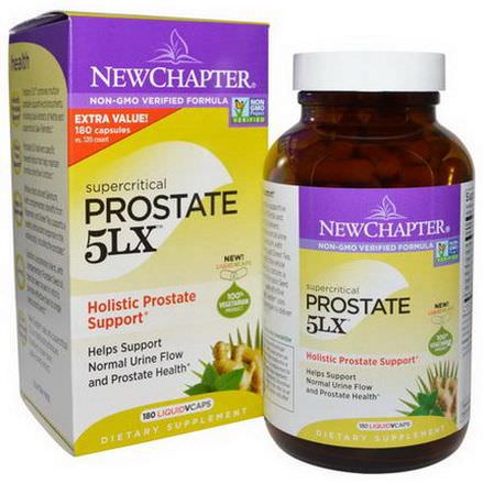 New Chapter, Prostate 5LX, Holistic Prostate Support, 180 Liquid VCaps