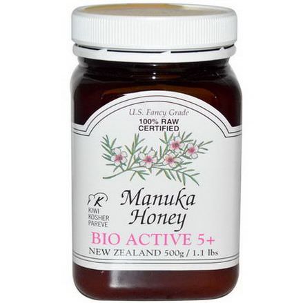 New Zealand Honey, 100% Raw Certified Manuka Honey, Bio Active 5+ 500g