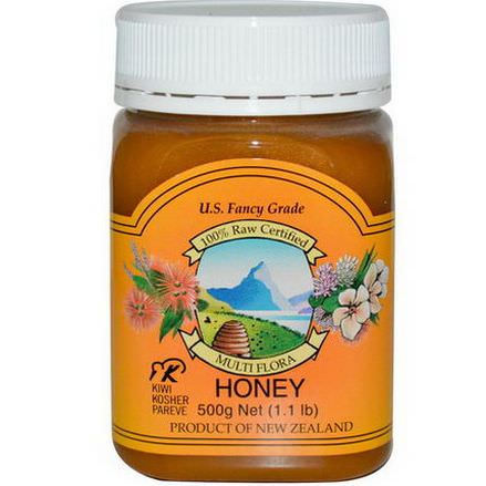 New Zealand Honey, Multi Flora Honey, 100% Raw Certified 500g