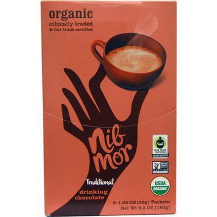Nibmor, Organic, Drinking Chocolate, Traditional, 6 Packets 30g Each