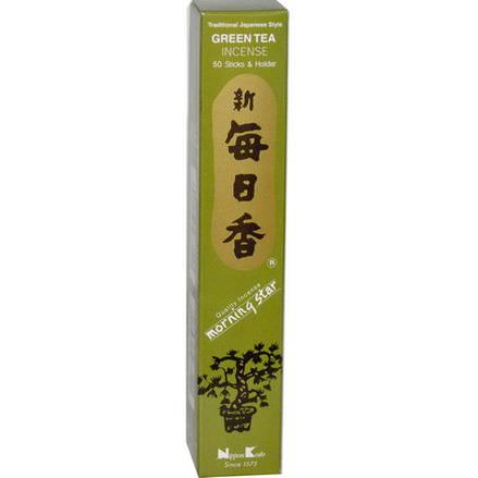 Nippon Kodo, Green Tea Incense, 50 Stick&Holder