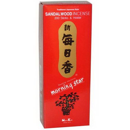 Nippon Kodo, Morning Star, Sandalwood Incense, 200 Sticks&Holder