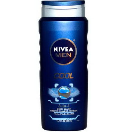 Nivea, 3-in-1 Body Wash, Men, Cool 500ml