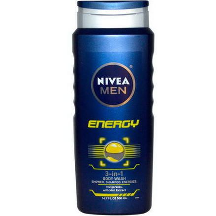 Nivea, 3-in-1 Body Wash, Men, Energy 500ml