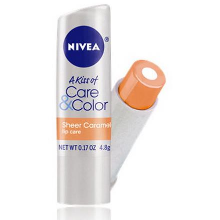 Nivea, A Kiss of Care&Color, Lip Care, Sheer Caramel 4.8g