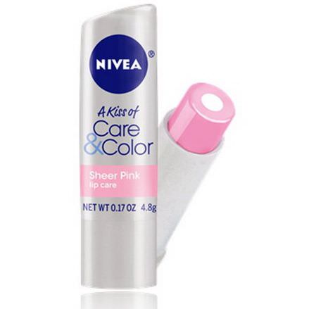 Nivea, A Kiss of Care&Color, Sheer Pink Lip Care 4.8g