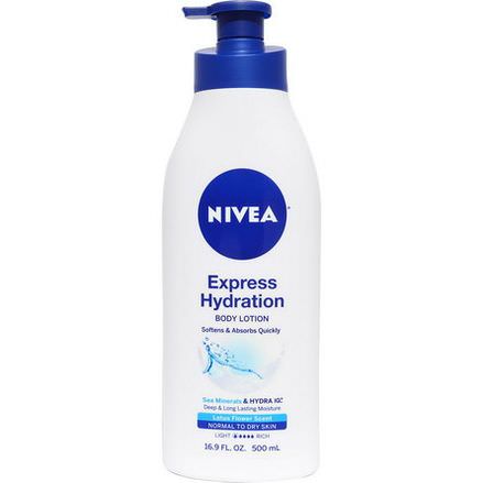 Nivea, Express Hydration, Body Lotion, Lotus Flower Scent 500ml