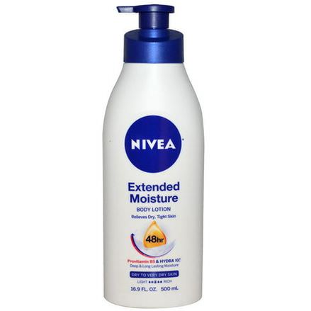 Nivea, Extended Moisture, Body Lotion, Dry to Very Dry Skin 500ml