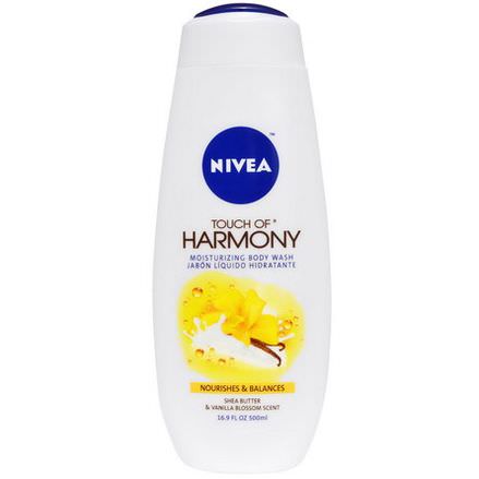 Nivea, Touch of Harmony, Moisturizing Body Wash, Shea Butter&Vanilla Blossom Scent 500ml